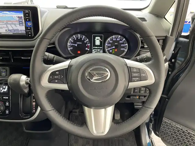 ダイハツ ムーヴ カスタム RS ハイパーLTD SAⅢ 滋賀県 2022(令4)年 1.3万km ブラックマイカメタリック/レーザーブルークリスタルシャイン 2トーン 純正ナビ/CD/DVD/Bluetooth/フルセグテレビ/全方位カメラ/ETC/スマートアシスト3（衝突回避支援システム）/・衝突回避支援ブレーキ機能/・衝突警報機能/・車線逸脱警報機能/・誤発進抑制制御機能/・オートハイビーム/D席シートヒーター /LEDヘッドライト/オートライト/ドライブレコーダー/純正フロアマット/プッシュスタート /スマートキー/スペアキー