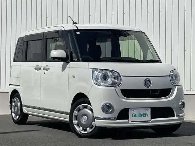 ダイハツ ムーヴ キャンバス G メイクアッフ SA Ⅱ 群馬県 2017(平29)年 6.1万km パールホワイトⅢ ワンオーナー/純正SDナビ/(AM/FM/CD/DVD/BT/TV)/バックカメラ/両側パワースライドドア/スマートアシスト2/衝突回避支援ブレーキ/衝突警報機能/車線逸脱警報機能/誤発進抑制制御機能/先行車発進お知らせ機能/ETC/前方ドライブレコーダー/純正フロアマット/純正ドアバイザー/保証書/取扱説明書/スペアキー1