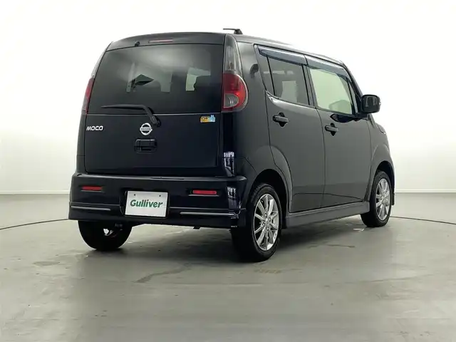 日産 モコ X エアロスタイル 福井県 2013(平25)年 7.9万km ブルーイッシュブラック 社外ナビ【CN-RX06D] /CD/DVD/Blu-ray/フルセグTV/Bluetooth/SD/プッシュスタート/スペアキー/フォグランプ/ライトレベライザー /ウィンカー・電動格納式ミラー/ステアリングチルド機構/サイドバイザー/リアワイパー/社外１４インチアルミ
