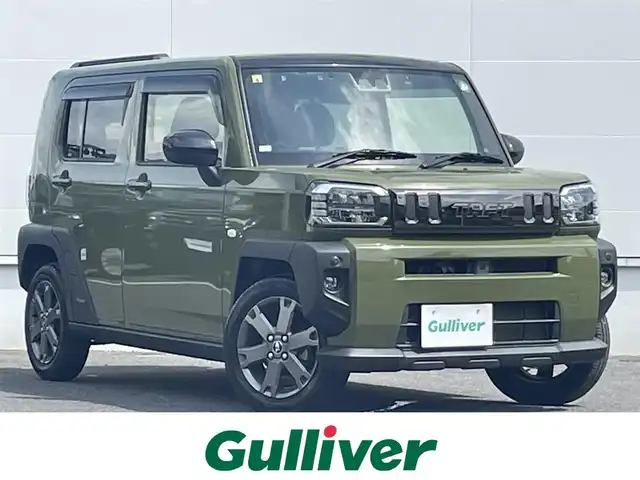 ダイハツ タフト G ターボ 佐賀県 2020(令2)年 4.8万km フォレストカーキメタリック ガラスルーフ/スマートアシスト/レーダークルーズコントロール/コーナーセンサー/純正ナビ/・バックカメラ/・フルセグTV/BT/CD/DVD/純正ドラレコ(DRN-H70N)/純正15インチAW/ETC2.0/電動パーキングスイッチ/LEDヘッドライト/フォグランプ/オートライト/プッシュスタート/スペアキー×１/取扱説明書/保証書