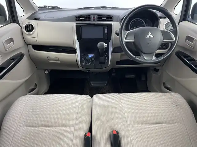 三菱 ｅＫワゴン G e－アシスト 新潟県 2015(平27)年 6.9万km アメジストブラック 純正メモリナビ【700W】/　フルセグTV/Bluetooth/CD/DVD/USB/バックモニター/衝突被害軽減ブレーキ/横滑り防止装置/アイドリングストップ
