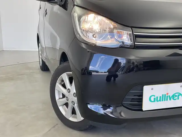 三菱 ｅＫワゴン G e－アシスト 新潟県 2015(平27)年 6.9万km アメジストブラック 純正メモリナビ【700W】/　フルセグTV/Bluetooth/CD/DVD/USB/バックモニター/衝突被害軽減ブレーキ/横滑り防止装置/アイドリングストップ