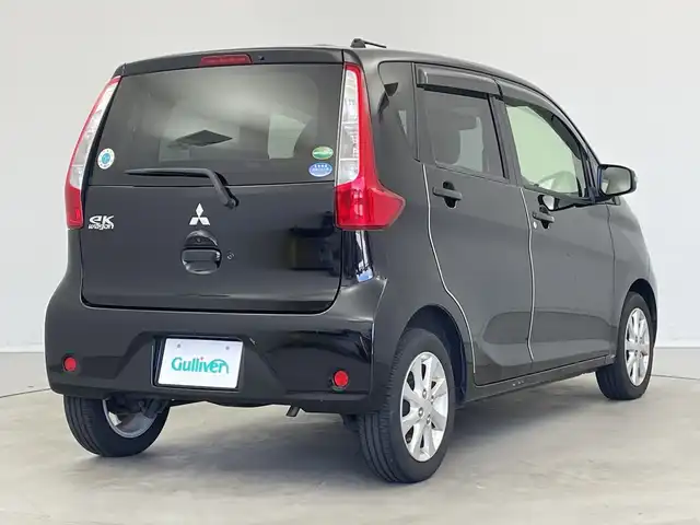 三菱 ｅＫワゴン G e－アシスト 新潟県 2015(平27)年 6.9万km アメジストブラック 純正メモリナビ【700W】/　フルセグTV/Bluetooth/CD/DVD/USB/バックモニター/衝突被害軽減ブレーキ/横滑り防止装置/アイドリングストップ