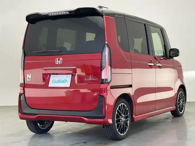 ホンダ Ｎ ＢＯＸ カスタム ターボ コーディネートS 愛知県 2024(令6)年 0.2万km プレミアムクリスタルレッドM 純正８型ディスプレイ　カープレイ対応　Ｂluetooth　バックカメラ　ハーフレザーシート　シートヒーター　両側パワースライドドア　ホンダセンシング　衝突軽減　追従クルコン　コーナーセンサー　ＬＥＤオートライト パドルシフト　ツートンカラー　禁煙