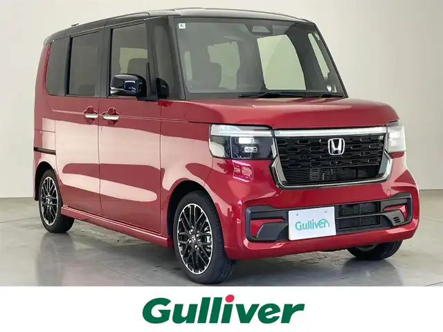 ホンダ Ｎ ＢＯＸ カスタム ターボ コーディネートS 愛知県 2024(令6)年 0.2万km プレミアムクリスタルレッドM 純正８型ディスプレイ　カープレイ対応　Ｂluetooth　バックカメラ　ハーフレザーシート　シートヒーター　両側パワースライドドア　ホンダセンシング　衝突軽減　追従クルコン　コーナーセンサー　ＬＥＤオートライト パドルシフト　ツートンカラー　禁煙