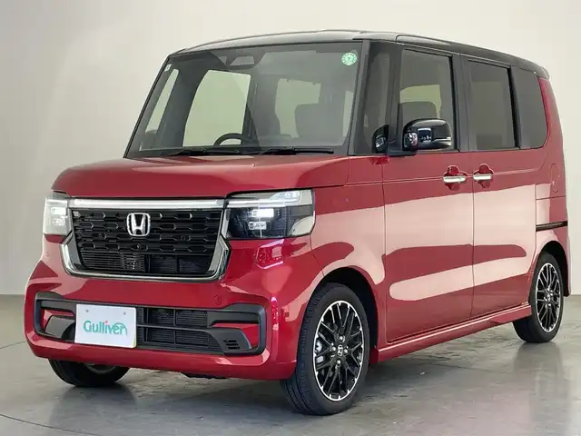 ホンダ Ｎ ＢＯＸ カスタム ターボ コーディネートS 愛知県 2024(令6)年 0.2万km プレミアムクリスタルレッドM 純正８型ディスプレイ　カープレイ対応　Ｂluetooth　バックカメラ　ハーフレザーシート　シートヒーター　両側パワースライドドア　ホンダセンシング　衝突軽減　追従クルコン　コーナーセンサー　ＬＥＤオートライト パドルシフト　ツートンカラー　禁煙