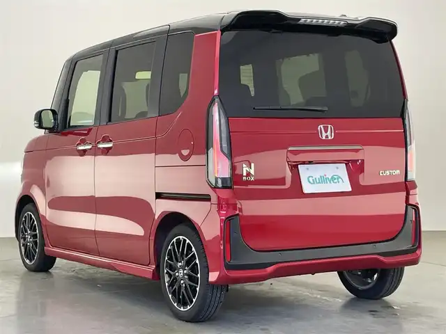 ホンダ Ｎ ＢＯＸ カスタム ターボ コーディネートS 愛知県 2024(令6)年 0.2万km プレミアムクリスタルレッドM 純正８型ディスプレイ　カープレイ対応　Ｂluetooth　バックカメラ　ハーフレザーシート　シートヒーター　両側パワースライドドア　ホンダセンシング　衝突軽減　追従クルコン　コーナーセンサー　ＬＥＤオートライト パドルシフト　ツートンカラー　禁煙