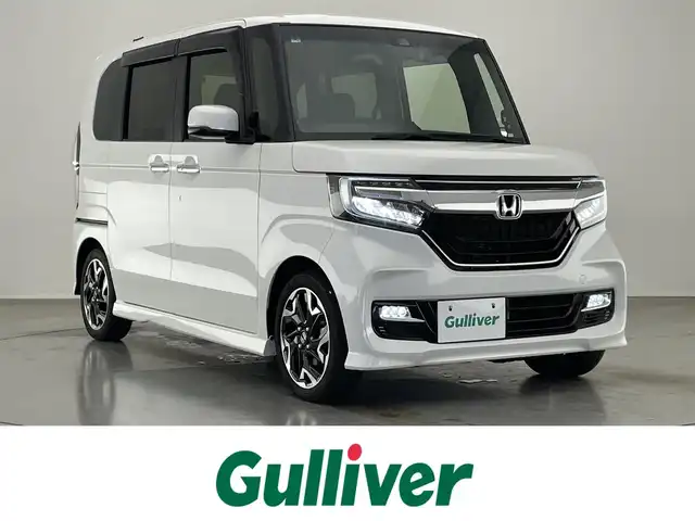 ホンダ Ｎ ＢＯＸ カスタム G EX ターボ ホンダセンシング 愛知県 2020(令2)年 2.1万km プラチナホワイトパール 社外ナビ　バックカメラ　シートヒーター　禁煙車　フルセグTV　前後ドラレコ　ＥＴＣ　両側パワスラ　パドルシフト　ホンダセンシング　衝突軽減　車線逸脱　追従クルコン　ハーフレザー　LEDオートライト　純正フロアマット