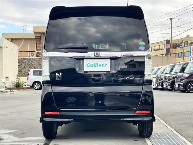 ホンダ Ｎ ＢＯＸ カスタム SSパッケージ 静岡県 2014(平26)年 6.9万km スマートブラック エンジンスタートボタン/パワーステアリング/パワーウィンドウ/アイドリングストップ/スマートキー/スペアキー1本/オートエアコン/取扱説明書/ETC/メモリナビ/ドライブレコーダー/ベンチシート/布シート/両側パワスラ/フロアマット/純正アルミホイール/ABS/横滑り防止装置/オートライト/キセノン/Ｗ+サイドエアバッグ/衝突軽減システム/カーテンエアバッグ
