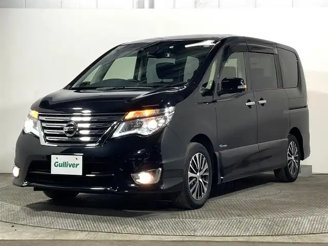日産 セレナ HWS S HV Vセレ +SeftyⅡ 大阪府 2016(平28)年 3.3万km ダイヤモンドブラック 純正ナビ(フルセグ/DVD再生/Bluetooth) 360カメラ 後席モニター ETC 両側パワースライドドア 衝突軽減 クルコン レーンアシスト オートライト 前後ドラレコ スマートキー