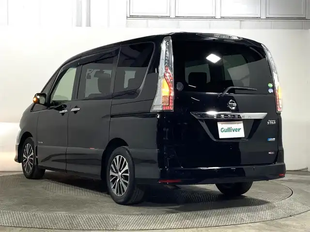 日産 セレナ HWS S HV Vセレ +SeftyⅡ 大阪府 2016(平28)年 3.3万km ダイヤモンドブラック 純正ナビ(フルセグ/DVD再生/Bluetooth) 360カメラ 後席モニター ETC 両側パワースライドドア 衝突軽減 クルコン レーンアシスト オートライト 前後ドラレコ スマートキー