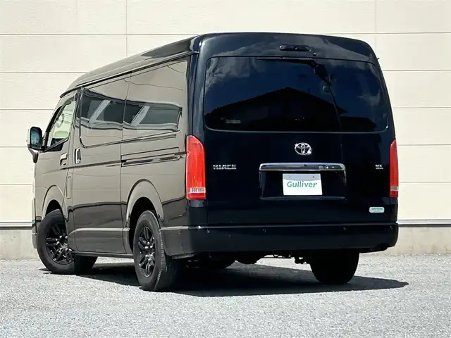 トヨタ ハイエース GL ロング 茨城県 2020(令2)年 6.6万km ブラックマイカ 純正ナビ（DVD再生機能有）/モデリスタエアロ/デジタルインナーミラー/純正アルミホイル付/衝突被害軽減/レーンキープアシスト/オートマチックハイビーム/LEDライト/前方ドライブレコーダー/前後コーナーセンサー/リアドアイージークローザー/純正フロアマット/フリップダウンモニター/Bluetooth接続/フルセグTV/HDMI接続/ISOFIX/保証書/取扱説明書/プッシュスタート