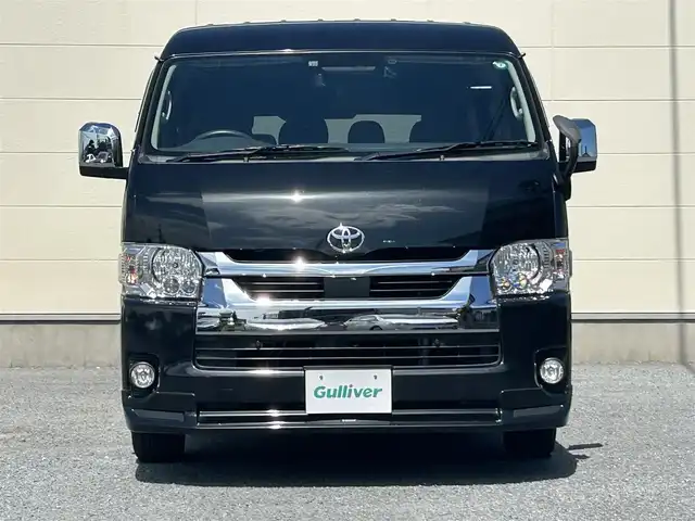 トヨタ ハイエース GL ロング 茨城県 2020(令2)年 6.6万km ブラックマイカ 純正ナビ（DVD再生機能有）/モデリスタエアロ/デジタルインナーミラー/純正アルミホイル付/衝突被害軽減/レーンキープアシスト/オートマチックハイビーム/LEDライト/前方ドライブレコーダー/前後コーナーセンサー/リアドアイージークローザー/純正フロアマット/フリップダウンモニター/Bluetooth接続/フルセグTV/HDMI接続/ISOFIX/保証書/取扱説明書/プッシュスタート