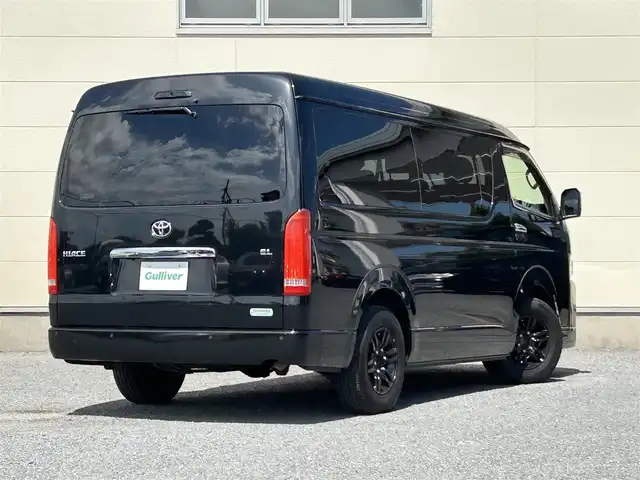 トヨタ ハイエース GL ロング 茨城県 2020(令2)年 6.6万km ブラックマイカ 純正ナビ（DVD再生機能有）/モデリスタエアロ/デジタルインナーミラー/純正アルミホイル付/衝突被害軽減/レーンキープアシスト/オートマチックハイビーム/LEDライト/前方ドライブレコーダー/前後コーナーセンサー/リアドアイージークローザー/純正フロアマット/フリップダウンモニター/Bluetooth接続/フルセグTV/HDMI接続/ISOFIX/保証書/取扱説明書/プッシュスタート
