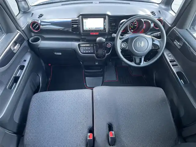 ホンダ Ｎ ＢＯＸ カスタム G Lパッケージ 滋賀県 2014(平26)年 3.5万km プレミアムホワイトパールⅡ 純正7インチナビ/【Bluetooth/CD/DVD/フルセグTV】/両側パワースライドドア/バックカメラ/衝突被害軽減ブレーキ/HIDヘッドライト/オートライト/後席ロールサンシェード/純正フロアマット/ドアバイザー/プッシュスタート/スマートキー/ステアリングリモコン