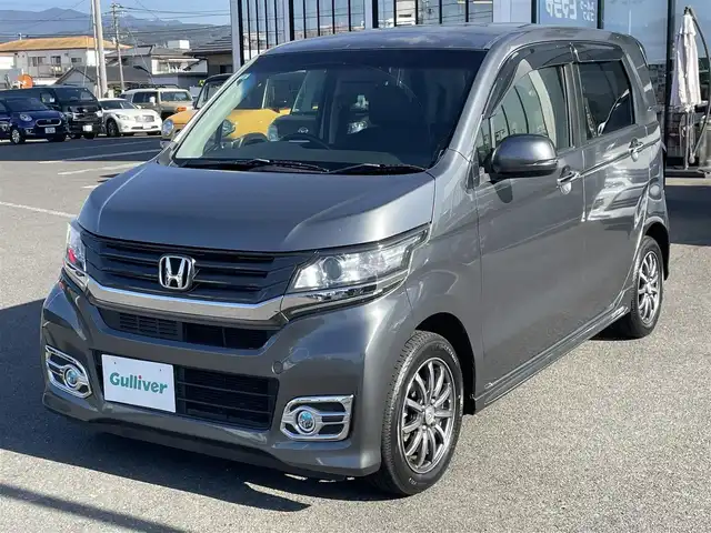 ホンダ Ｎ ＷＧＮ カスタム G ターボパッケージ 長崎県 2015(平27)年 6.9万km ポリッシュドメタルメタリック 純正SDナビ/CD/DVD/BT/USB/バックカメラ/ハーフレザーシート/ステアリングスイッチ/クルーズコントロール/パドルシフト/オートライト/キセノンライト/フォグランプ/ETC