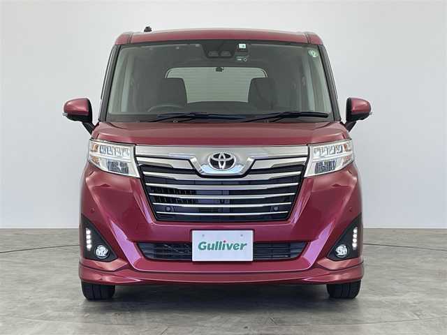 トヨタ ルーミー カスタムG 群馬県 2020(令2)年 3万km マゼンタベリーマイカM 社外７インチナビ　パノラマモニター　両側パワースライドドア　クルーズコントロール　ＬＥＤライト　シートヒーター　純正１４インチＡＷ　ステアリングリモコン　スマートキー　ＥＴＣ　ドラレコ　禁煙車