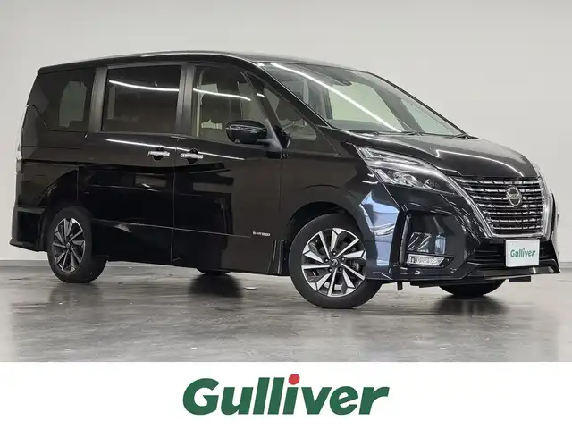 日産 セレナ ハイウェイスター V 三重県 2020(令2)年 7.9万km ダイヤモンドブラック S-HYBRID/FF/インパネCVT/純正 10インチナビ MM519D-L/（iPod/SD/FM/AM/TV/USB/Bluetooth/CD/DVD/Blu-ray/MUSIC STOCKER/ドラレコ）/純正 11インチ 後席モニター/インテリジェント アラウンドビューモニター（移動物検知機能付）/両側ハンズフリースライドドア/ドライブレコーダー 前方/ビルトイン ETC/安全装備/【OP】セーフティパックA/・インテリジェント エマージェンシーブレーキ/・インテリジェント FCW（前方衝突予測警報）/・インテリジェント DA（ふらつき警報）/・インテリジェント BSI（後側方衝突防止支援システム）＋BSW（後側方車両検知警報）/・RCTA（後退時車両検知警報）/・踏み間違い衝突防止アシスト/・標識検知機能（進入禁止、最高速度、一時停止）/・フロント&バックソナー/装備/・【OP】後席オートエアコン＆リヤヒーターダクト/・オートライト/・LEDヘッドランプ＋フロントフォグランプ/・ハイビームアシスト/・純正16inAW/・インテリキーx2/など