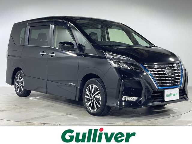 日産 セレナ e－パワー ハイウェイスター V 福岡県 2021(令3)年 3.2万km ダイヤモンドブラック 純正ナビ/全方位カメラ/フルセグTV/（AM/FM/BT）/純正フリップダウンモニター/日産コネクト/両側パワースライド/デジタルインナーミラー/BSM/ETC/コーナーセンサー/オートライト/純正AW16インチ/純正フロアマット/プッシュスタート/スマートキー/スペアキー有