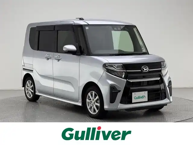 ダイハツ タント カスタム X 兵庫県 2020(令2)年 2万km ブライトシルバーメタリック 社外SDナビ（CD/DVD・BT・フルセグ）/両側パワースライドドア/純正AW14インチ/社外フロアマット/社外ドラレコ（前方）/ハーフレザーシート/ドアバイザー/アイドリングストップ/コーナーセンサー前後/LEDヘッドランプ