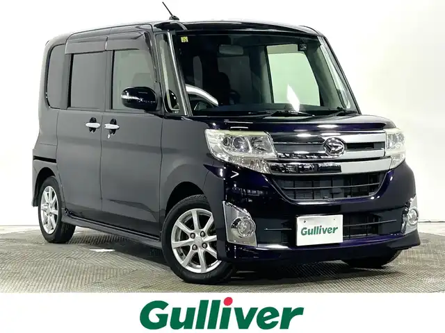 ダイハツ タント カスタム X 大阪府 2014(平26)年 6.5万km ナイトシャドーパープルクリスタルM 純正ナビ(フルセグTV/DVD再生/Bluetooth) バックカメラ ETC ドラレコ 片側パワースライドドア オートライト オートエアコン スマートキー プッシュスタート HIDヘッドライト