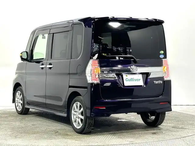 ダイハツ タント カスタム X 大阪府 2014(平26)年 6.5万km ナイトシャドーパープルクリスタルM 純正ナビ(フルセグTV/DVD再生/Bluetooth) バックカメラ ETC ドラレコ 片側パワースライドドア オートライト オートエアコン スマートキー プッシュスタート HIDヘッドライト