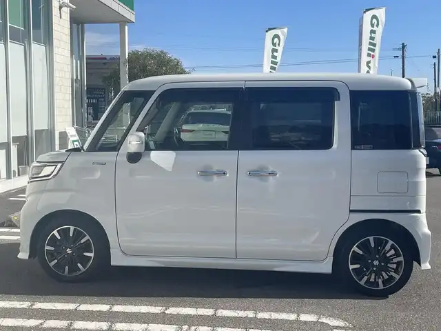 スズキ スペーシア カスタム HYBRID XS ターボ 宮崎県 2020(令2)年 3.3万km ピュアホワイトP 純正フルセグナビ/（DVD再生機能付き）（BT）/アイドリングストップ/全周囲カメラ/バックカメラ/プッシュスタート/MTモード付AT/パドルシフト/パワーウィンドウ/パワーステアリング/純正LEDヘッドライト/純正フロアマット/オートライト/クルーズコントロール/純正アルミホイール/レザーシート/ドライブレコーダー/横滑り防止装置/盗難防止装置/エアバックW/衝突被害軽減システム/ABS/AAC/ETC