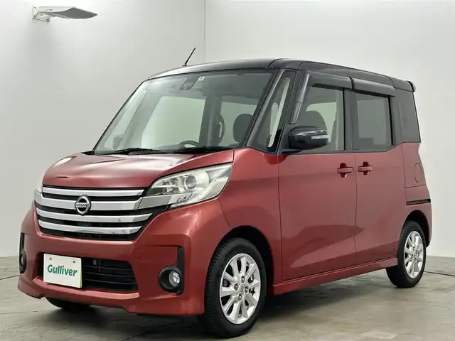 日産 デイズ ルークス ハイウェイスターX 岡山県 2016(平28)年 7.1万km スパークリングレッド/ブラック 純正SDナビ/（CD/BT/フルセグTV）/アラウンドビューモニター/ETC/片側パワースライドドア/HIDヘッドライト/フォグランプ/オートライト/純正14インチアルミホイール/純正フロアマット/純正ドアバイザー/HIDヘッドライト/アイドリングストップ/プッシュスタート/スマートキー/ISOFIX/リアサーキュレーター/後席サンシェイド/チルトステアリング/シートリフター/シートバックテーブル/ウインカーミラー/ドアバイザー/取扱説明書/新車保証書/スマートキー×２