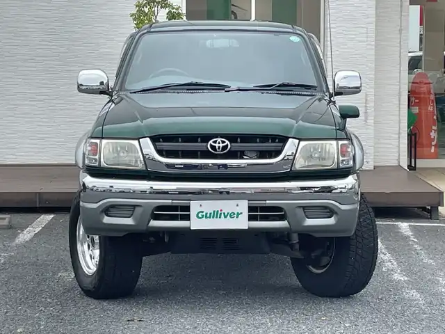 トヨタ ハイラックス スポーツピック Wキャブ ワイド 千葉県 2003(平15)年 10.5万km 緑／シルバー ナビ　バックカメラ　ミラードラレコ　ＥＴＣ　ナルディハンドル【純正積込】　キーレス　リストアップサス　社外１５インチＡＷ　ダブルキャブ　４ＷＤ　フロアマット　ドアバイザー　パワーウィンドウ