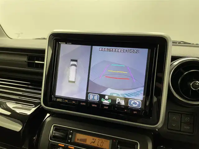 スズキ スペーシア カスタム HYBRID XS ターボ 福井県 2018(平30)年 4.6万km フェニックスレッドパール/ブルーイッシュブラックパール 純正ディラーオプションナビ【CN-RZ83]  /CD/DVD/フルセグTV/Bluetooth/SD/USB/AM/FM/アラウンドビューモニター/デュアルセンサーブレーキサポート/プッシュスタート /ビルトインETC/クルーズコントロール/革巻きステアリング/ステアリングリモコン/パドルシフト/ステアリングチルド機構/オートライト /フォグランプ/ウィンカー・電動格納式ミラー/サーキュレーター/純正フロアマット/サイドバイザー