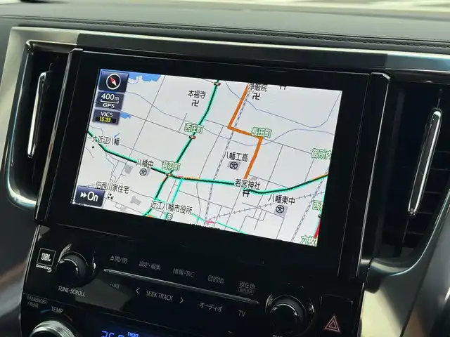 トヨタ ヴェルファイア Z Gエディション 滋賀県 2015(平27)年 5.9万km スパークリングブラックパールクリスタルシャイン ワンオーナー/T-Connect SDナビゲーションシステム/　＋JBLプレミアムサウンドシステム/　Blu-ray DVD CD SD AM/FM サウンドライブラリー/プリクラッシュセーフティシステム（ミリ波レーダー方式）パノラミックビューモニター/レーダークルーズコントロール/インテリジェンスクリアランスソナー /12.1型リヤシートエンターテインメントシステム/パワーバックドア/両側パワースライドドア/ナノイー/ビルトインETC/ドライブレコーダー/ヘッドランプ（LED［ハイ・ロービーム］//　オートレベリング機能付＋LEDクリアランスランプ）/ステアリングヒーター/スペアタイヤ/純正18インチアルミ/