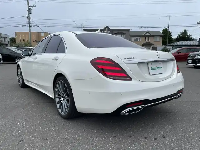 メルセデス・ベンツ Ｓ４００ｄ 4マチック スポーツリミテッド 道央・札幌 2020(令2)年 2.2万km ダイヤモンドホワイト 登録時走行距離　21644km/　4　W　D　/ディーゼルターボ/ブルメスターサウンドスピーカー/サンルーフ/純正メーカーナビ/(AM/FM/BT)/フルセグTV/全方位カメラ/フロント/サイド/バックカメラ/パドルシフト/前席パワーシート/シートメモリ/全席シートヒーター/前席エアシート/純正前後ドライブレコーダー/USBポート/置くだけ充電/アイドリングストップ/プッシュスタート/スマートキー/スペアキー×１/純正AW付冬タイヤあり/取説/保証書