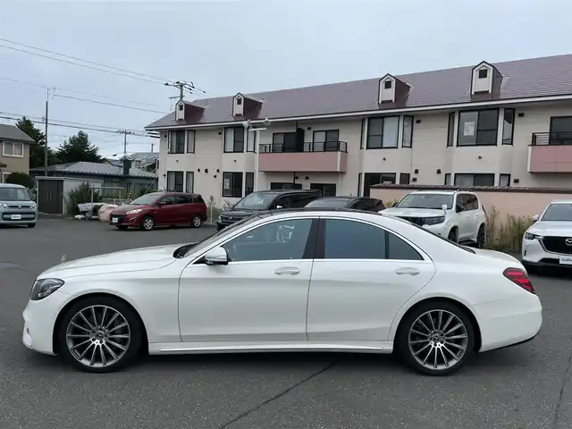 メルセデス・ベンツ Ｓ４００ｄ 4マチック スポーツリミテッド 道央・札幌 2020(令2)年 2.2万km ダイヤモンドホワイト 登録時走行距離　21644km/　4　W　D　/ディーゼルターボ/ブルメスターサウンドスピーカー/サンルーフ/純正メーカーナビ/(AM/FM/BT)/フルセグTV/全方位カメラ/フロント/サイド/バックカメラ/パドルシフト/前席パワーシート/シートメモリ/全席シートヒーター/前席エアシート/純正前後ドライブレコーダー/USBポート/置くだけ充電/アイドリングストップ/プッシュスタート/スマートキー/スペアキー×１/純正AW付冬タイヤあり/取説/保証書
