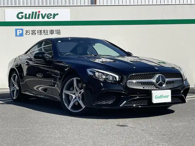 メルセデス・ベンツ ＳＬ４００ 東京都 2016(平28)年 2.4万km オブシディアンブラック 純正ナビ/【Bluetooth/フルセグ】/バックモニター/パノラマルーフ/ブラックレザーシート（D/Nメモリ）/クルーズコントロール/シートヒーター/ベンチレーター/エアスカーフ/パークトロニック/アクティブボディコントロール/ドライブレコーダー/レーダー探知//保証書/取説