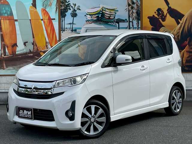 三菱 ｅＫカスタム T 宮崎県 2013(平25)年 9.4万km シルキーホワイト KENWOODナビ　/バックカメラ　/ETC　/前後ドラレコ/CD　/DVD　/Bluetooth　/純正フロアマット　/ドアバイザー
