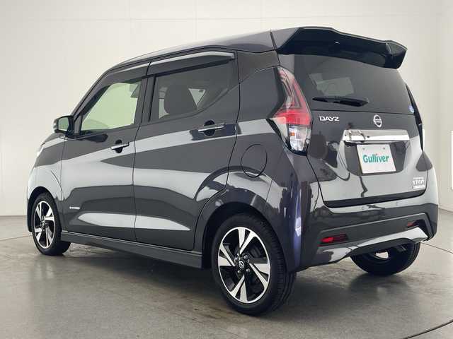 日産 デイズ HWS G ターボ プロパイロットED 宮崎県 2019(令1)年 4.6万km プレミアムパープルP プロパイロット/エマージェンシーブレーキ/車線逸脱警報/車線逸脱防止支援/オートマチックハイビーム/コーナーセンサー/純正9インチSDナビ/フルセグTV/CD/DVD/Bluetooth/アラウンドビューモニター/LEDヘッドライト/純正ナビ一体型ドライブレコーダー/ETC/純正15インチAW/スマートキー×2/保証書/取扱説明書