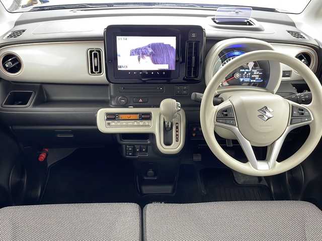 スズキ ワゴンＲ スマイル HYBRID X 道央・札幌 2022(令4)年 6.8万km オフブルーM ・4WD/.純正ナビ/・Bluetooth/CD/DVD/USB/フルセグTV/・AndroidAuto/AppleCarPlay/・全方位カメラ/・両側パワースライドドア/・シートヒーター運転席/助手席/・LEDヘッドライト/・オートライト/・オートマチックハイビーム/・レーダークルーズコントロール/・衝突被害軽減ブレーキ/・レーンキープアシスト/・横滑り防止装置/・盗難防止装置/・ETC/・ヘッドアップディスプレイ/・アイドリングストップ/・ウィンカーミラー