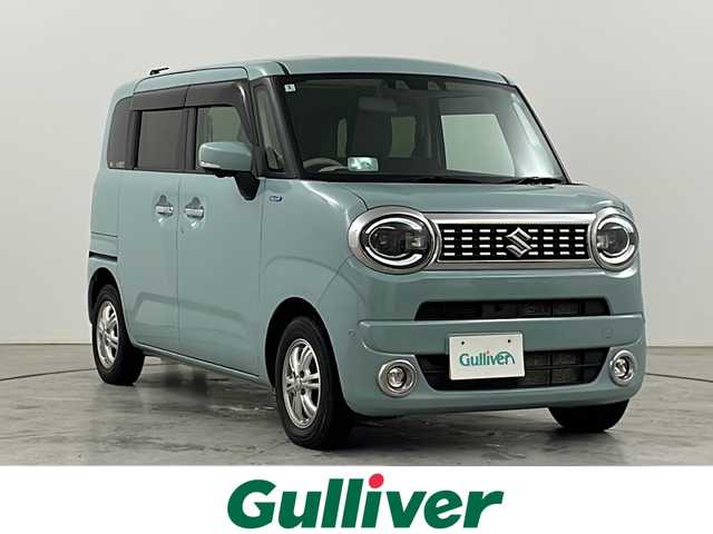 スズキ ワゴンＲ スマイル HYBRID X 道央・札幌 2022(令4)年 6.8万km オフブルーM ・4WD/.純正ナビ/・Bluetooth/CD/DVD/USB/フルセグTV/・AndroidAuto/AppleCarPlay/・全方位カメラ/・両側パワースライドドア/・シートヒーター運転席/助手席/・LEDヘッドライト/・オートライト/・オートマチックハイビーム/・レーダークルーズコントロール/・衝突被害軽減ブレーキ/・レーンキープアシスト/・横滑り防止装置/・盗難防止装置/・ETC/・ヘッドアップディスプレイ/・アイドリングストップ/・ウィンカーミラー