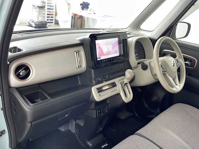 スズキ ワゴンＲ スマイル HYBRID X 道央・札幌 2022(令4)年 6.8万km オフブルーM ・4WD/.純正ナビ/・Bluetooth/CD/DVD/USB/フルセグTV/・AndroidAuto/AppleCarPlay/・全方位カメラ/・両側パワースライドドア/・シートヒーター運転席/助手席/・LEDヘッドライト/・オートライト/・オートマチックハイビーム/・レーダークルーズコントロール/・衝突被害軽減ブレーキ/・レーンキープアシスト/・横滑り防止装置/・盗難防止装置/・ETC/・ヘッドアップディスプレイ/・アイドリングストップ/・ウィンカーミラー