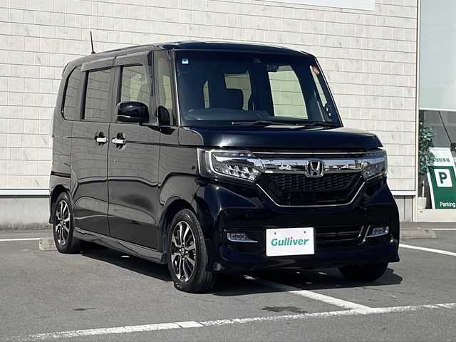 ホンダ Ｎ ＢＯＸ カスタム G L ホンダセンシング 静岡県 2020(令2)年 6.4万km クリスタルブラックパール 社外ナビ/地デジＴＶ/社外CD/DVD/Bluetooth/バックカメラ/両側パワースライドドア/ホンダセンシング/前車追従クルーズコントロール/レーンキープアシスト/シートヒーター/ビルトインETC/スマートキー/純正14インチAW