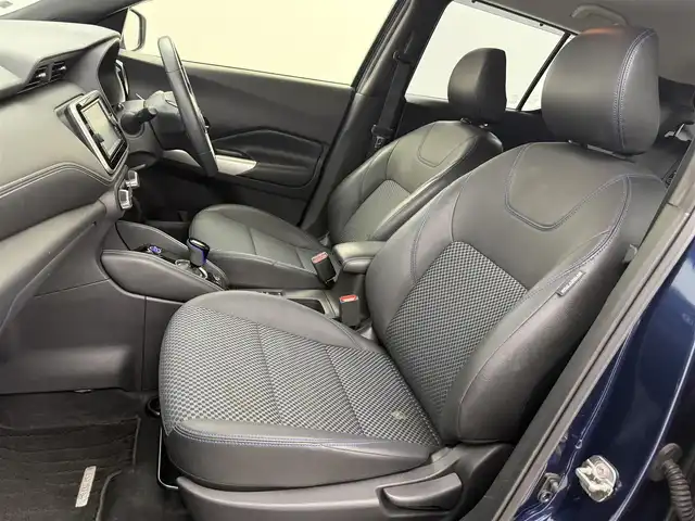 日産 キックス X 愛知県 2020(令2)年 3.8万km ダークブルー プロパイロット/衝突軽減ブレーキ/アラウンドビューモニター/純正SDナビ/　ーBT/フルセグTV/CD/ETC/LEDヘッドライト/ハーフレザーシート/純正17インチAW
