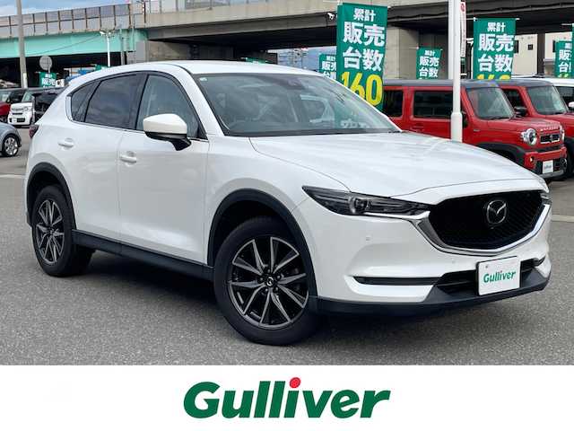 マツダ ＣＸ－５ 25S Lパッケージ 石川県 2018(平30)年 4万km パール 〇純正ナビ/フルセグTV/BT/DVD/CD/USB/FM/AM/〇全方位カメラ/〇前後ドラレコ/〇ヘッドアップディスプレイ/〇レーダークルーズ/〇前後コーナーセンサー/〇レザーシート/〇前席パワーシート/〇前席シートヒーター/〇ステアリングヒーター/〇パワーバックドア/〇LEDライト/〇純正19インチAW