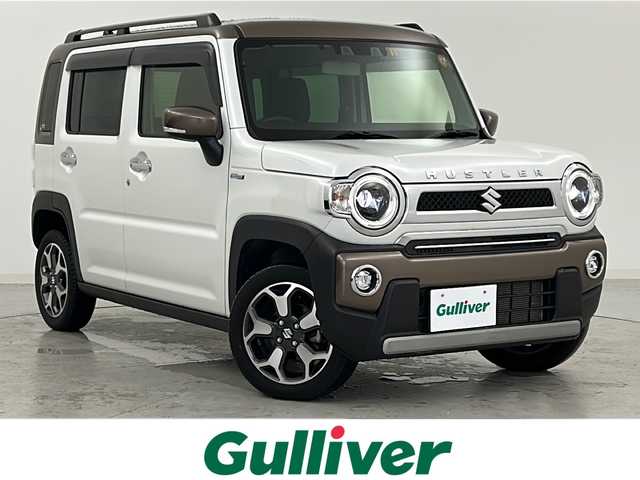 スズキ ハスラー Jスタイル Ⅱ ターボ 宮城県 2023(令5)年 3.6万km ピュアホワイトパール/ウッディブラウン2トーンルーフ スズキセーフティーサポート/・デュアルカメラブレーキサポート/・車線逸脱抑制/・ハイビームアシスト/・パーキングソナー/・アダプティブクルーズコントロール/社外8型ナビ（AVIC-RL812）/・BT.CD/DVD.HDMI/バックカメラ/フルセグTV/前席シートヒーター/パドルシフト/ビルトインETC/プッシュスタート/スマートキー/アイドリングストップ/LEDフォグライト/LEDヘッドライト/純正15inAW/純正フロアマット/純正ドアバイザー