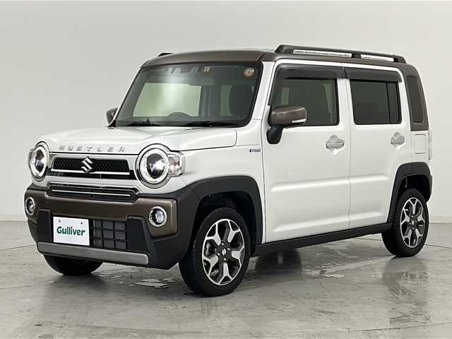 スズキ ハスラー Jスタイル Ⅱ ターボ 宮城県 2023(令5)年 3.6万km ピュアホワイトパール/ウッディブラウン2トーンルーフ スズキセーフティーサポート/・デュアルカメラブレーキサポート/・車線逸脱抑制/・ハイビームアシスト/・パーキングソナー/・アダプティブクルーズコントロール/社外8型ナビ（AVIC-RL812）/・BT.CD/DVD.HDMI/バックカメラ/フルセグTV/前席シートヒーター/パドルシフト/ビルトインETC/プッシュスタート/スマートキー/アイドリングストップ/LEDフォグライト/LEDヘッドライト/純正15inAW/純正フロアマット/純正ドアバイザー