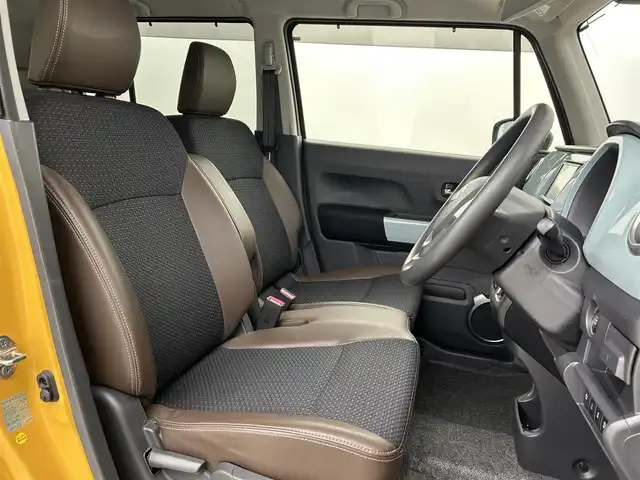 スズキ ハスラー タフワイルド 福岡県 2019(令1)年 1.7万km アクティブイエロー/ブラック 2トーン 社外ナビ（ＢＴ，フルセグＴＶ）　/バックカメラ　/ビルトインＥＴＣ　/衝突軽減ブレーキ　/レーンキープ　/横滑り防止装置　/アイドリングストップ　/シートヒーター　/ハーフレザーシート　/電動格納式ドアミラー　/ＬＥＤ