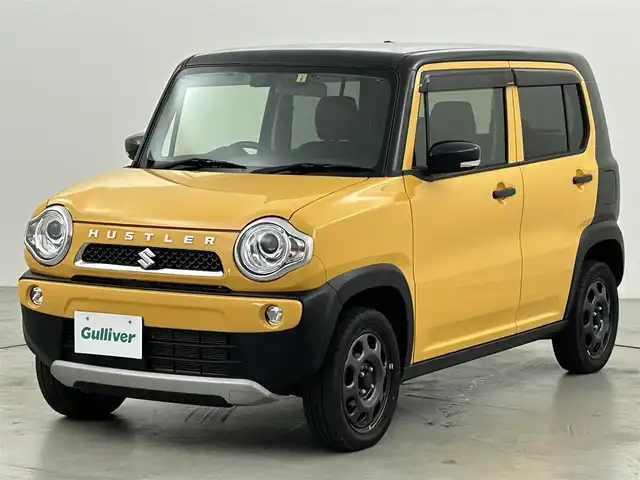 スズキ ハスラー タフワイルド 福岡県 2019(令1)年 1.7万km アクティブイエロー/ブラック 2トーン 社外ナビ（ＢＴ，フルセグＴＶ）　/バックカメラ　/ビルトインＥＴＣ　/衝突軽減ブレーキ　/レーンキープ　/横滑り防止装置　/アイドリングストップ　/シートヒーター　/ハーフレザーシート　/電動格納式ドアミラー　/ＬＥＤ