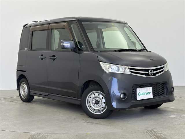 日産 ルークス ハイウェイスター 富山県 2012(平24)年 9.5万km ルナグレー 純正ナビ（AM/FM/DVD/BT/フルセグ）/片側パワースライドドア/オートキセノンライト/純正フロアマット/電動格納ミラー/プッシュスタート/スマートキー/純正ホイール付夏タイヤ有