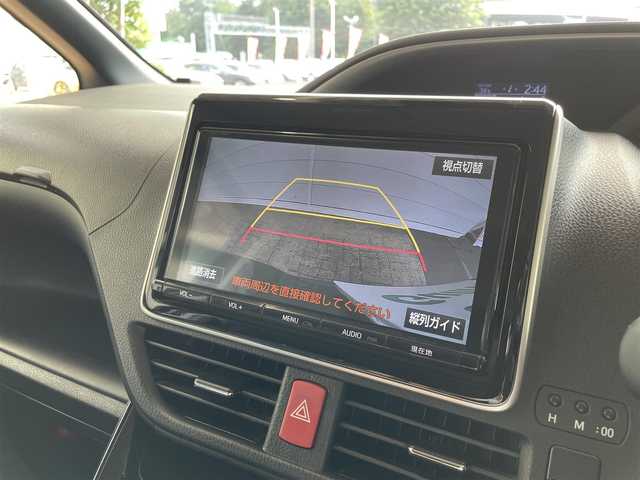 トヨタ ヴォクシー ZS 煌Ⅱ 千葉県 2017(平29)年 7.1万km ブラック ワンオーナー/トヨタセーフティーセンス/・プリクラッシュセーフティー/・レーンキープアシスト/・オートマチックハイビーム/純正9インチSDナビ【NSZT-Y66T】/・CD/DVD/MSV/Bluetooth/フルセグ/純正フリップダウンモニター【V12T-R66C】/バックカメラ/両後パワースライドドア/社外グリル/社外19インチアルミホイール/ローダウン/スマートキー/社外前後ドライブレコーダー/ビルトインETC/純正LEDヘッドライト/フォグランプ/ドアバイザー/新車時保証書＆取扱説明書