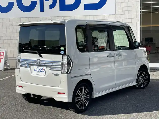 ダイハツ タント カスタム RS トップED SA Ⅲ 佐賀県 2018(平30)年 9.2万km パールホワイトⅢ こちらは現金またはオートローンご利用時の価格です/自社ローンご希望の方は別途その旨お申付け下さい/禁煙車/全方位カメラ/純正ナビ/ナビ連動ドライブレコーダー/両側電動スライドドア/レーダーブレーキサポート/LEDヘッドライト/フォグランプ/オートハイビーム/シートヒーター/ウインカードアミラー/コーナーセンサー/サイドエアバッグ/スマートキー