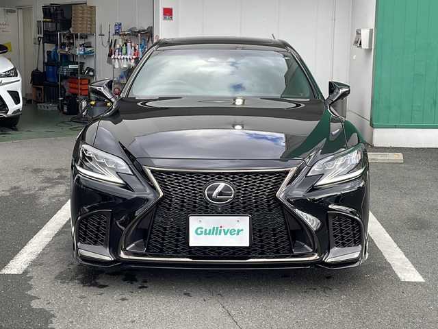 レクサス ＬＳ 500 Fスポーツ 京都府 2018(平30)年 5.2万km ブラック サンルーフ　純正メーカーナビ　パノラミックビューモニター　マークレビンソン　黒革シート　シートベンチレーター　レーダークルーズ　ブラインドスポットモニター　デジタルインナーミラー　ビルトインＥＴＣ　4本出しマフラー